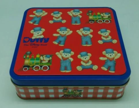 3 Pcs Of Square Tin Set For Biscuits